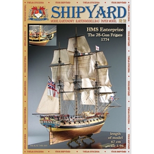 HMS Enterprize + sails + masts and yards