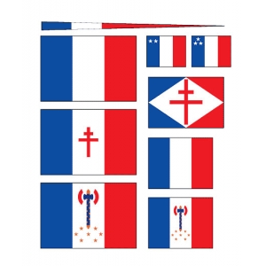 French battleship flag pack
